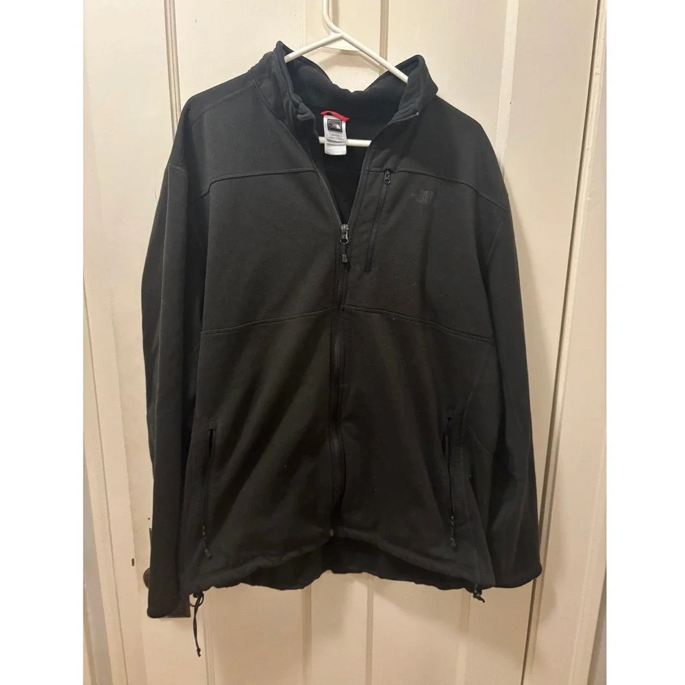 The North Face Mens XXL Black Softshell Full Zip Jacket